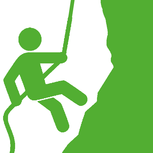Icon Kletterer am Berg
