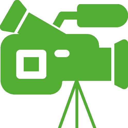 Icon Film-Kamera auf Stativ