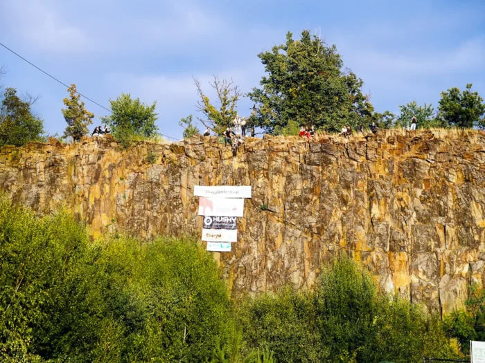 Sponsoren-Wand am Gaudlitzberg
