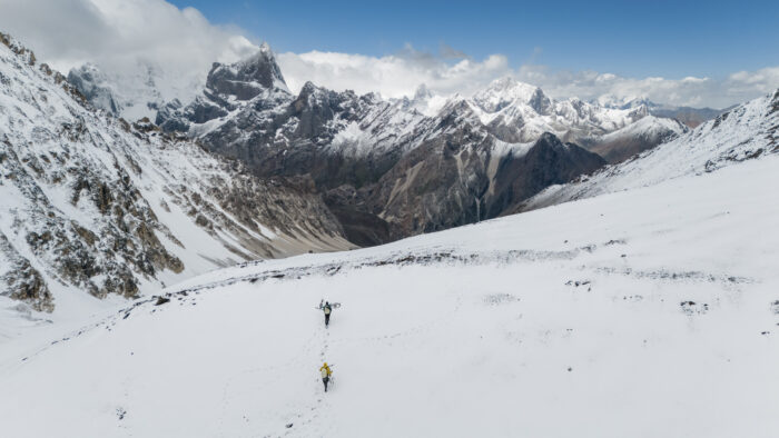 Aufnahme aus dem Film Patagonien in Asien - im Schnee